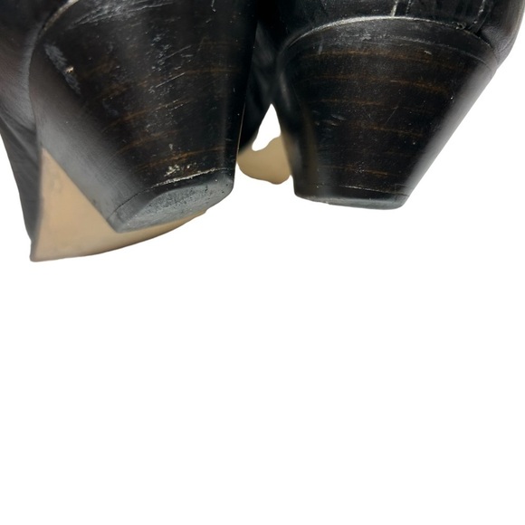 Tic tac toes Black Leather Embossed Loafers Sz 8 - Picture 11 of 12